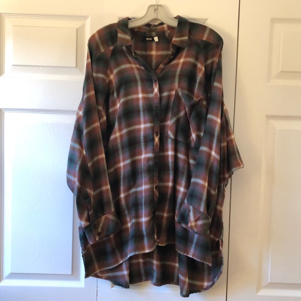 Cozy oversized flannel top